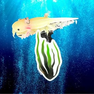 PLANT Axolotl Crazy Trending WaterProof Single Decor Accent Sticker